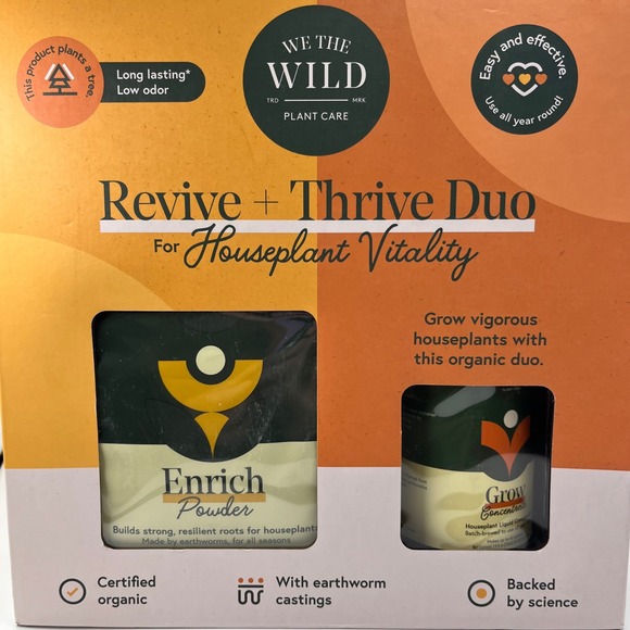 We The Wild Other - We The Wild Revive Thrive Duo Organic Houseplant Vitality Plant Lover Gift Set